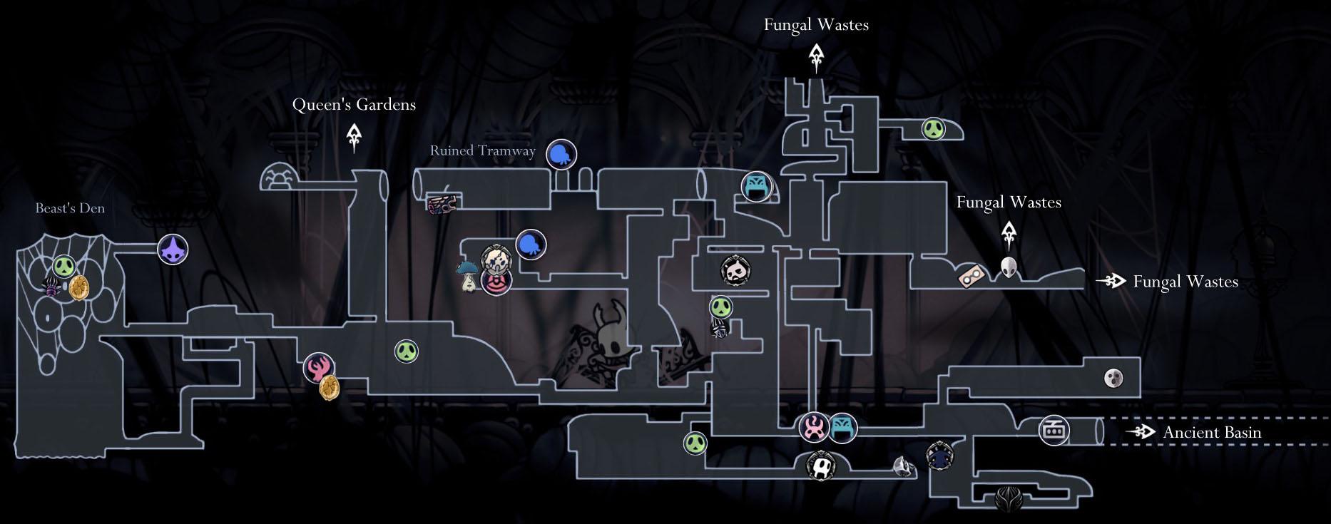 hollow knight fog canyon map without shade cloak
