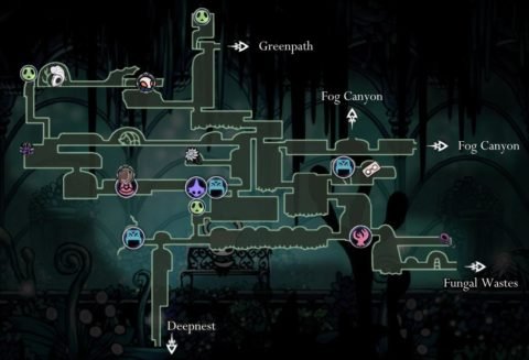 tower of love hollow knight map